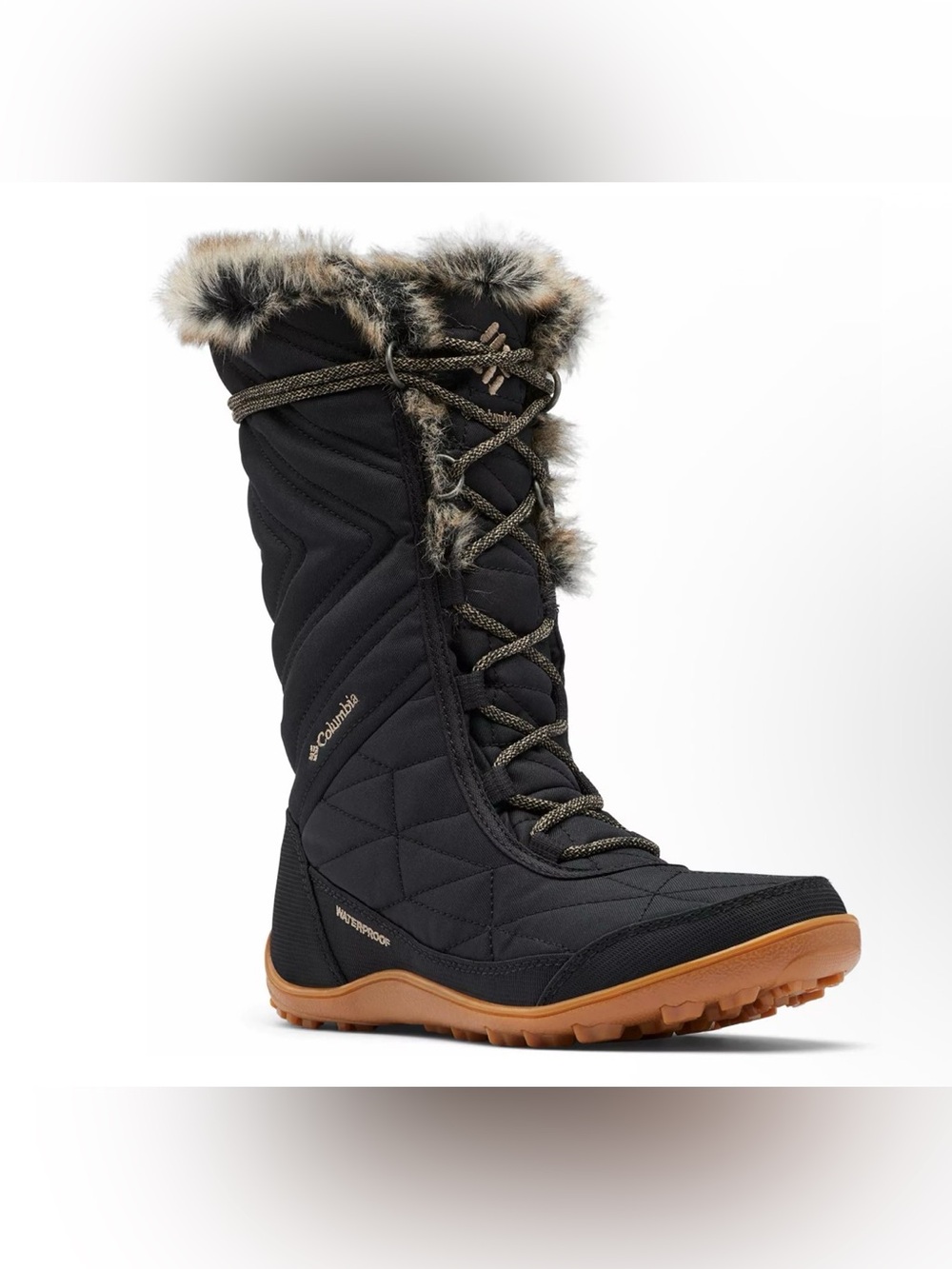 Columbia Minx Mid III Waterproof Winter Boots Sz 5 Wide EU 36 New In Box Black